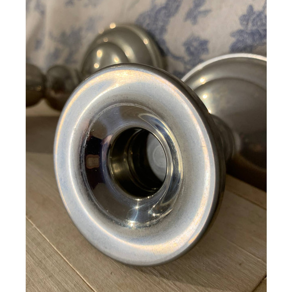 VTG Pair of 2 Silver Plated Screw-Top Candlesticks - Picture 5 of 8